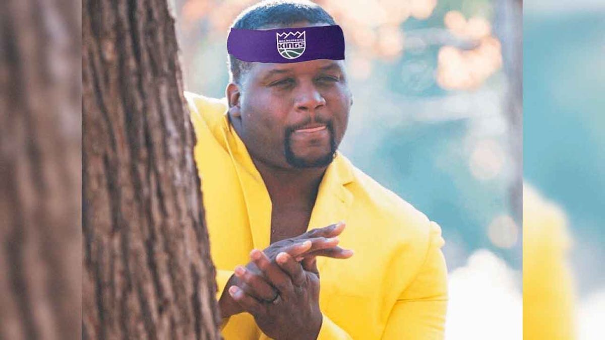 Spice Adams meme with Sacramento Kings headband