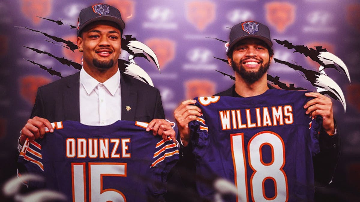 Chicago Bears draft picks Caleb Williams and Rome Odunze