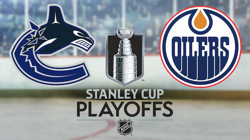 Canucks, Oilers and Playoffs Logo