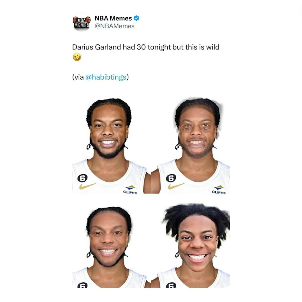 Darius Garland turning into IShowSpeed is hard to unsee 😭