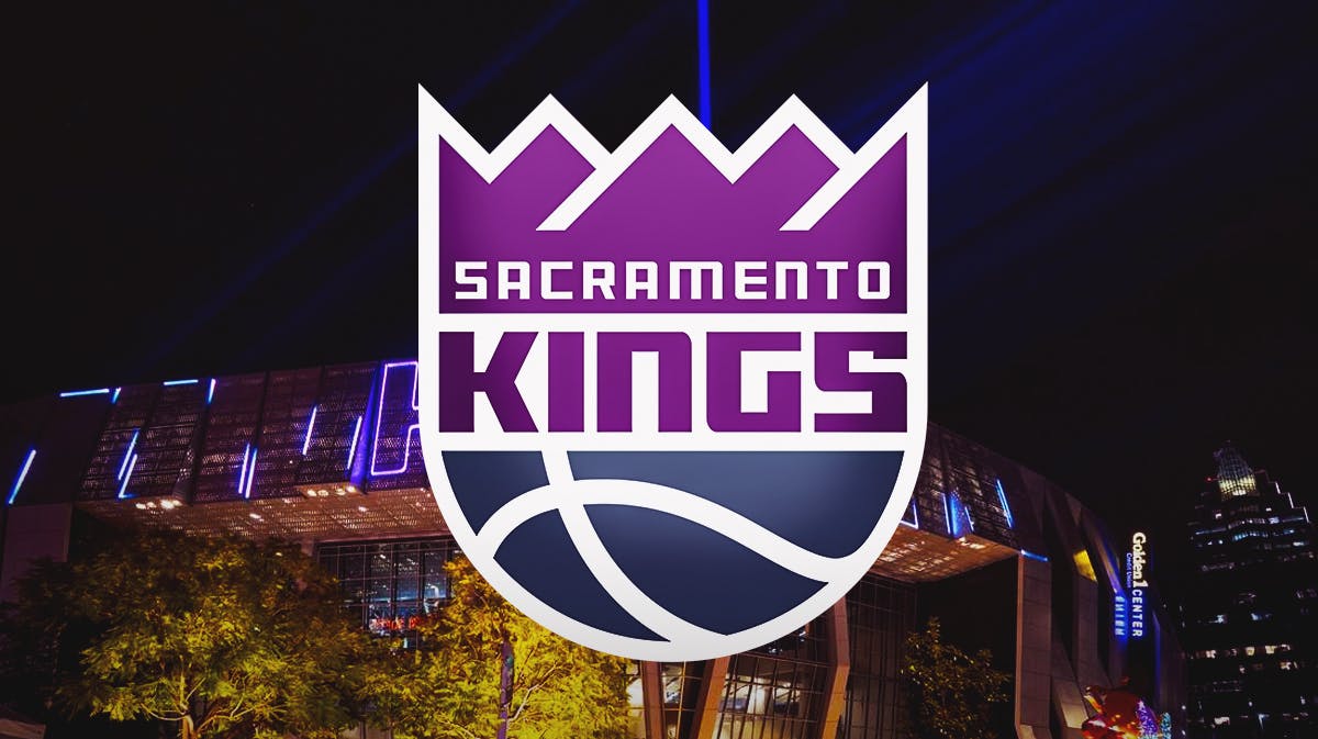 Kings logo sits in front of beam ahead of 2024 NBA Playoffs