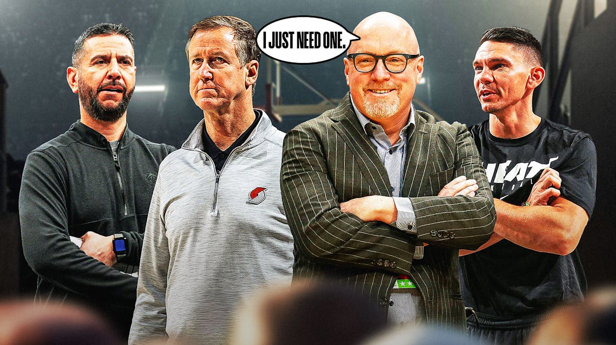 James Borrego, Terry Stotts, and Chris Quinn David Griffin saying "I just need one."