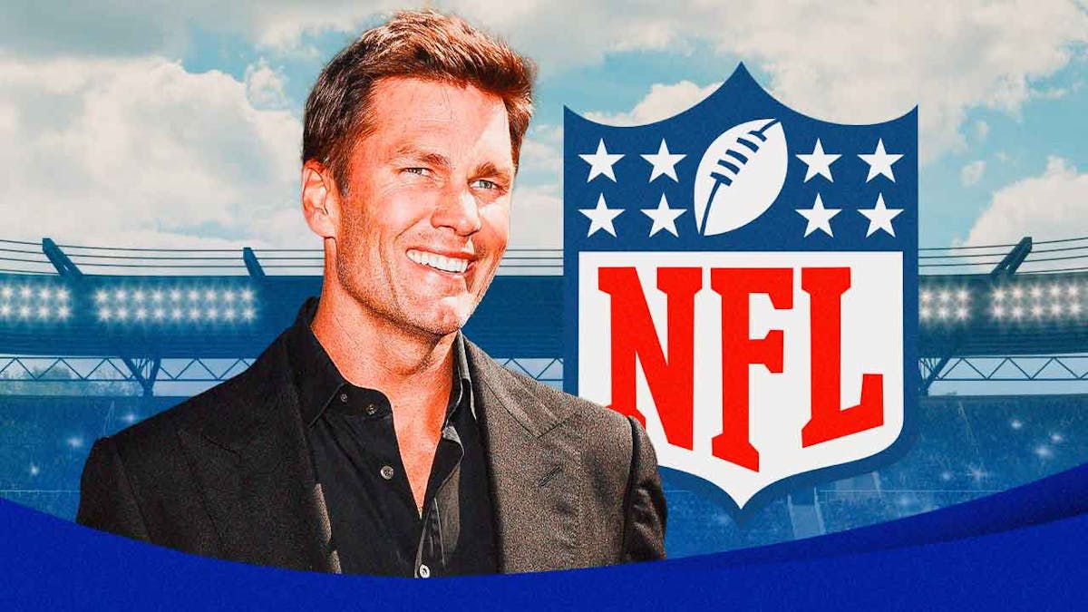 Tom Brady and the NFL logo