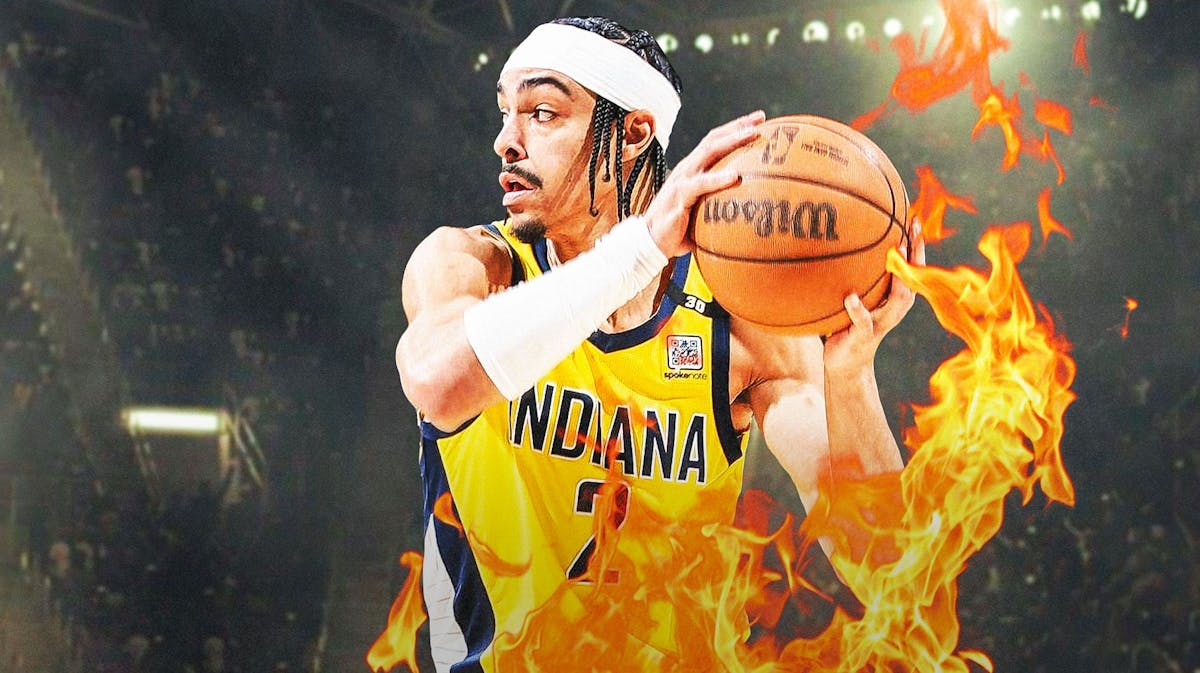 Pacers' Andrew Nembhard hyped up while on fire