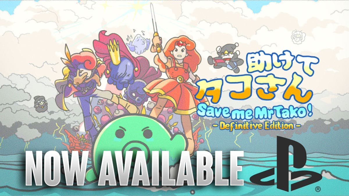 key image of save me mr tako definitive edition with text now available and playstation logo