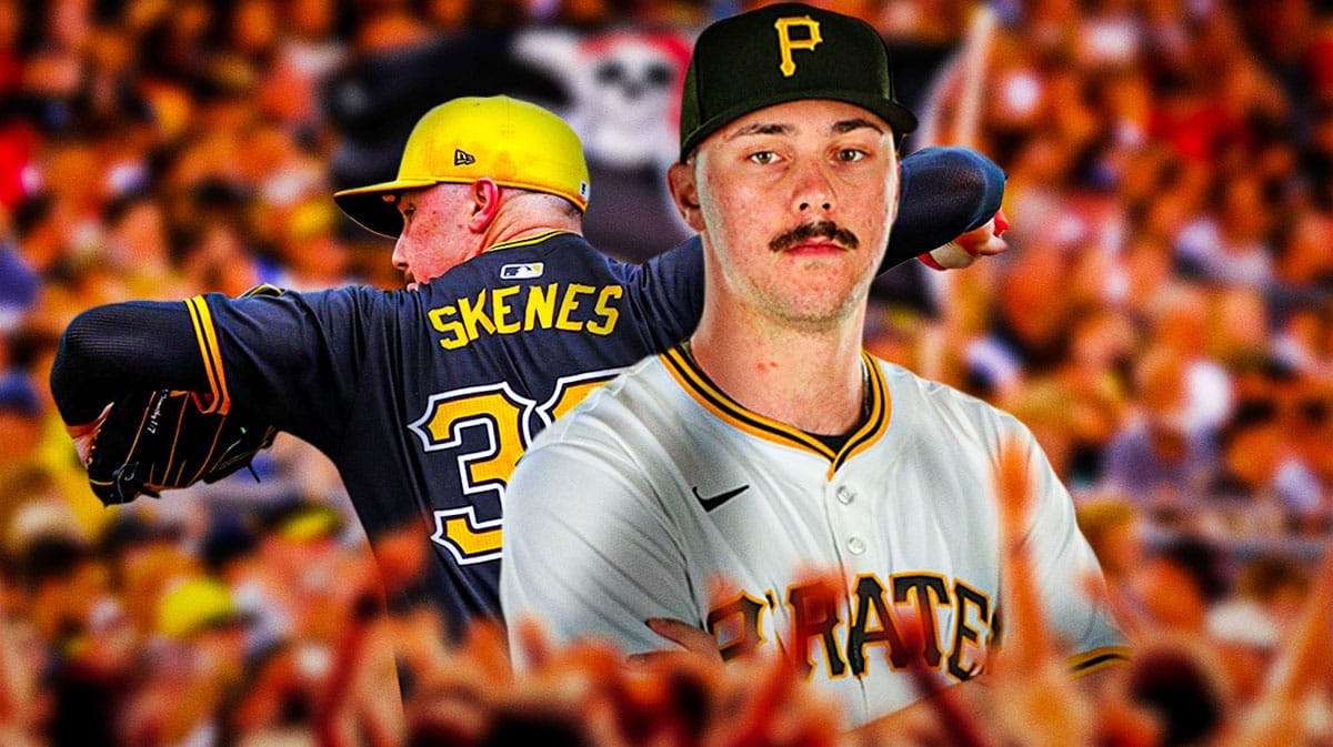 Pirates pitcher Paul Skenes, fans cheering after debut