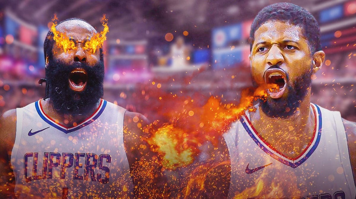 Clippers James Harden and Paul George after big NBA Playoffs win over Mavericks