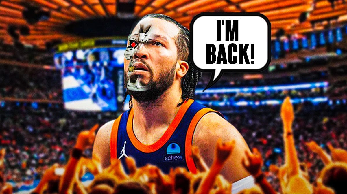 Knicks' Jalen Brunson as the Terminatory saying "I'm back"