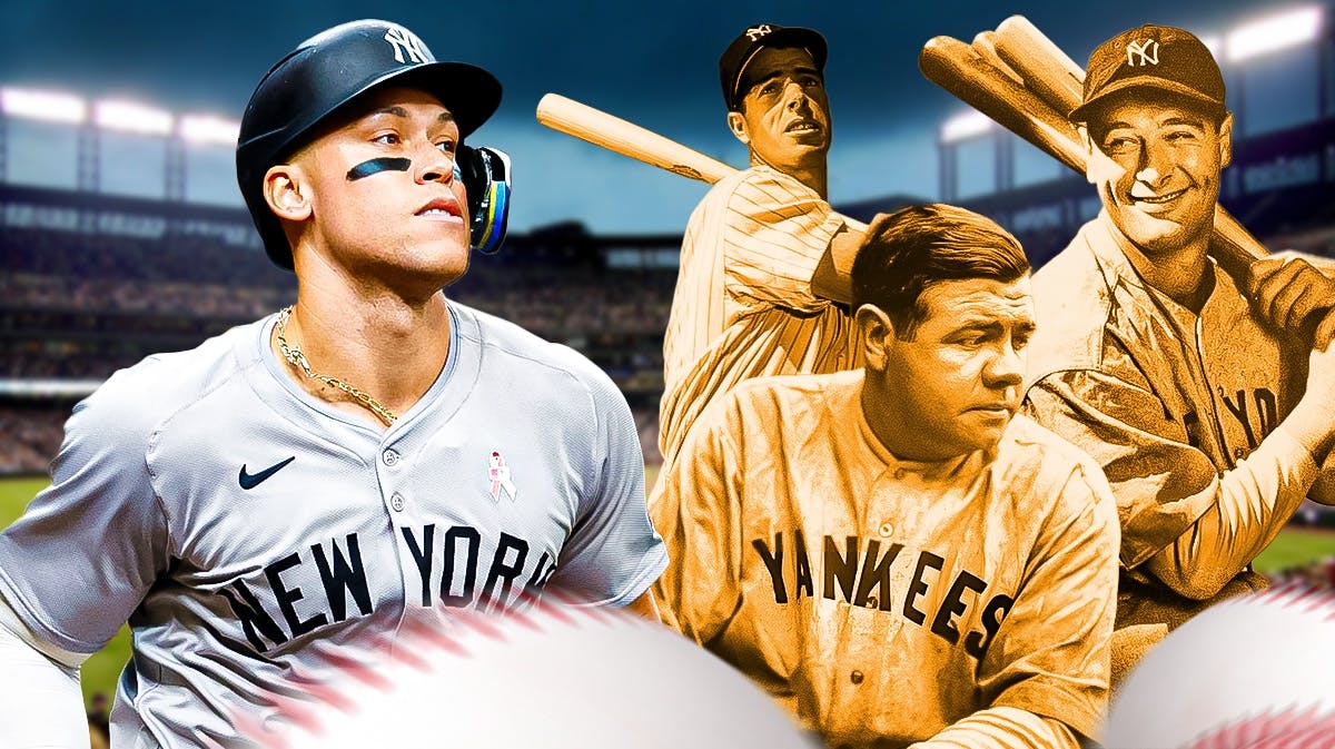 Yankees Aaron Judge Babe Ruth Lou Gehrig Joe DiMaggio