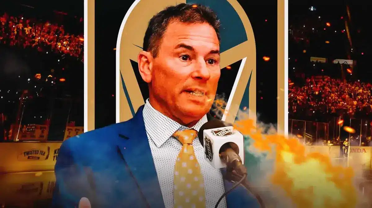 Golden Knights coach Bruce Cassidy breathing fire after the Devils game.