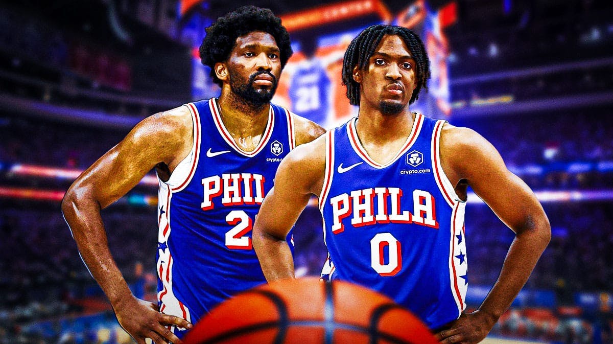 76ers’ Joel Embiid and Tyrese Maxey looking sad
