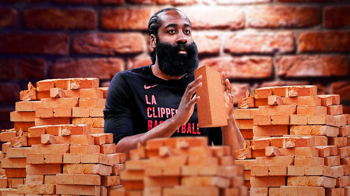 Clippers' James Harden building a brick wall