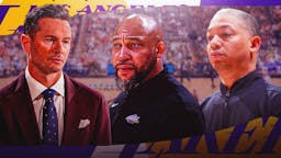 Lakers LeBron James head honcho Darvin Ham with JJ Redick and Ty Lue