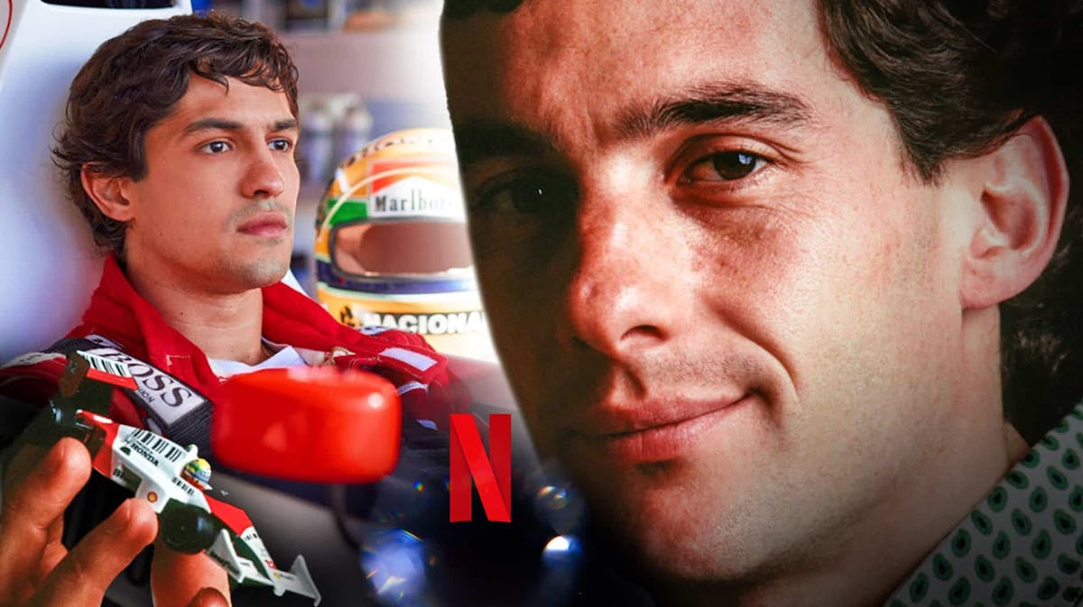 Gabriel Leone as Ayrton Senna in Netflix's Senna, Ayrton Senna