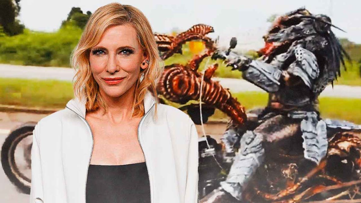 Cate Blanchett, Background: Alien riding a motorcycle