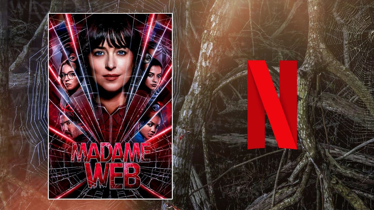Madame Web poster, Netflix logo