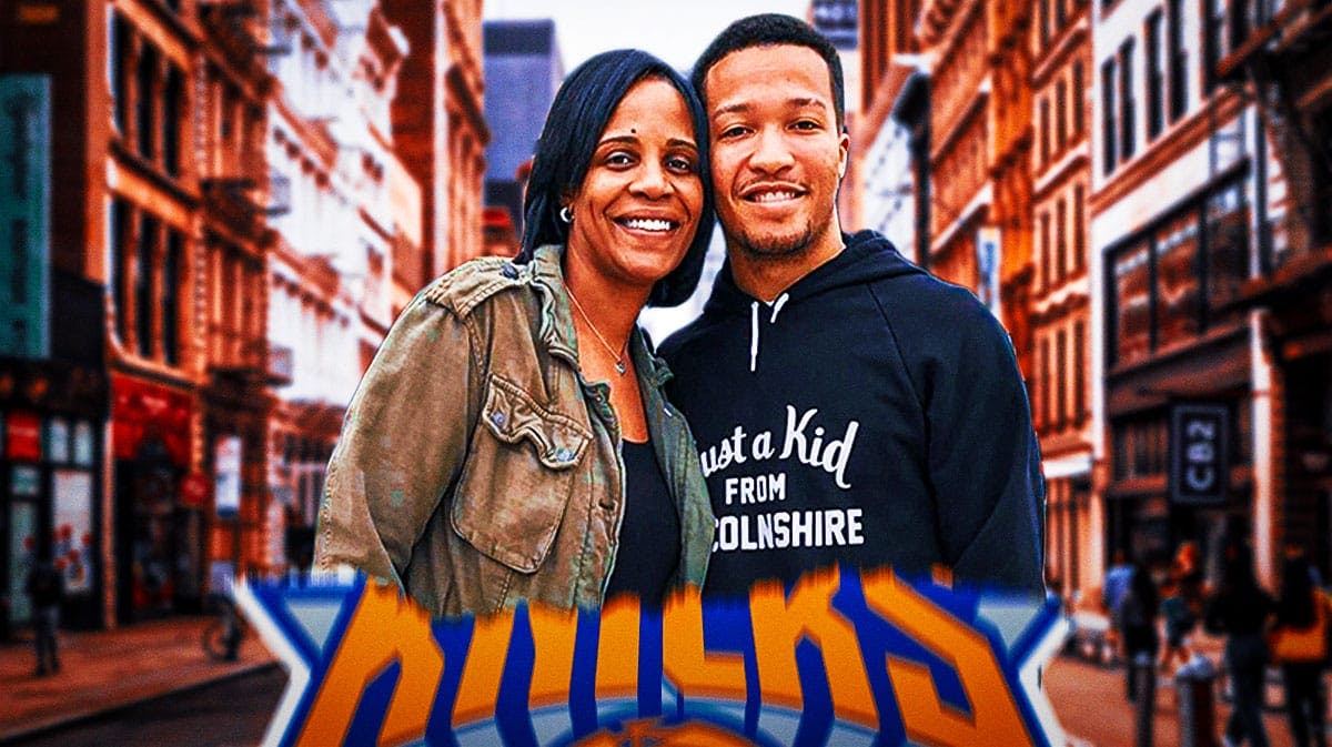Jalen Brunson with his mother.