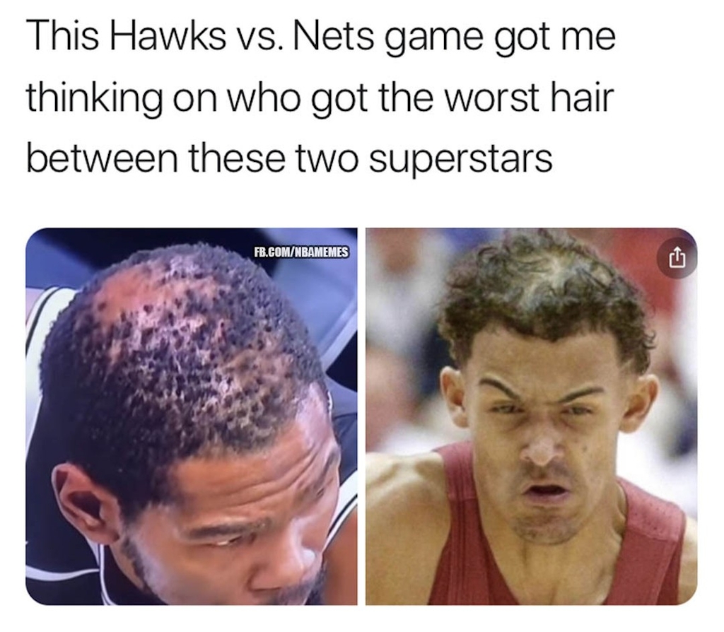 Hmm which one? 🧐

#Nbamemes #KD #Trae #Nets #Hawks