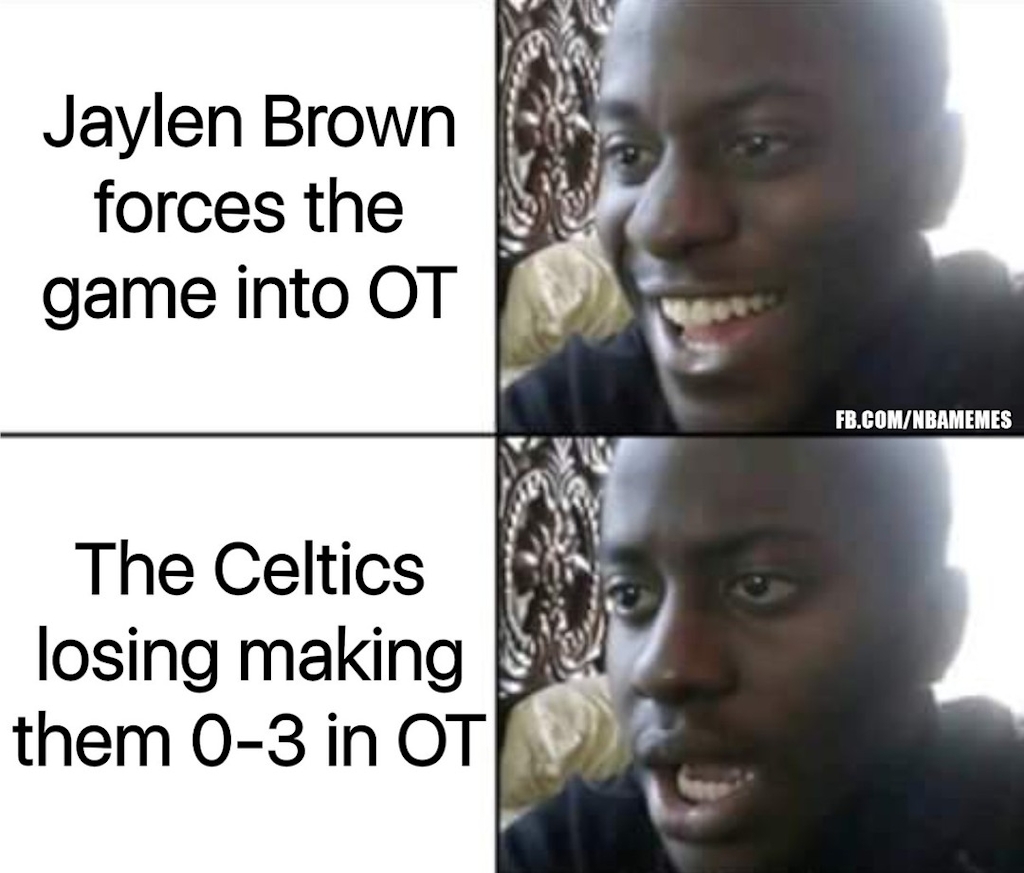 The Celtics have not shown up in OT this season 😬

#JaylenBrown #BostonCeltics #Celtics #NBA