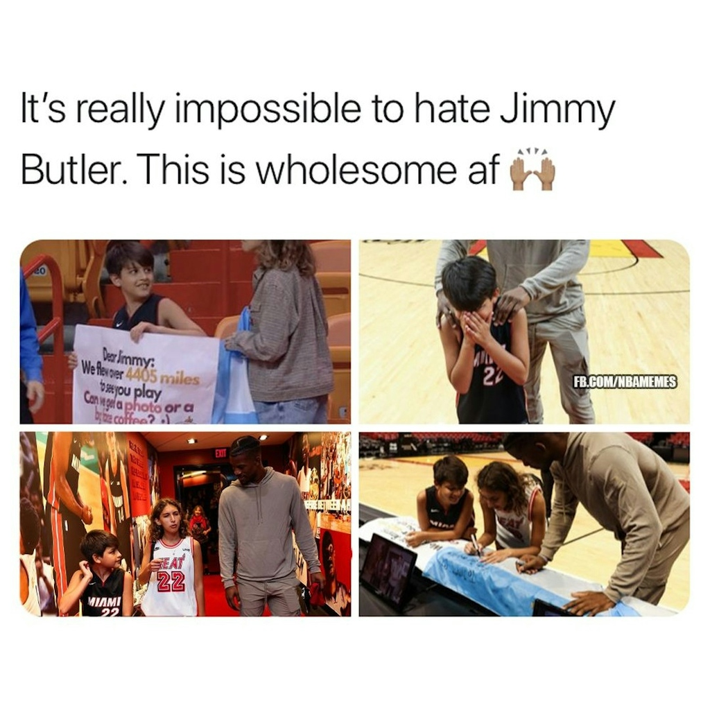 They may not have seen Jimmy play, but they'll cherish this moment forever

#JimmyButler #Butler #MiamiHeat #Heat #NBA