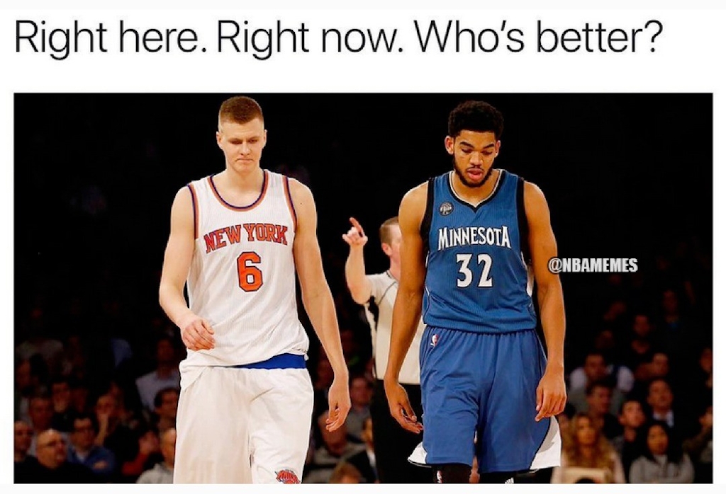 Who's better?
#Knicks Nation #Timberwolves Nation