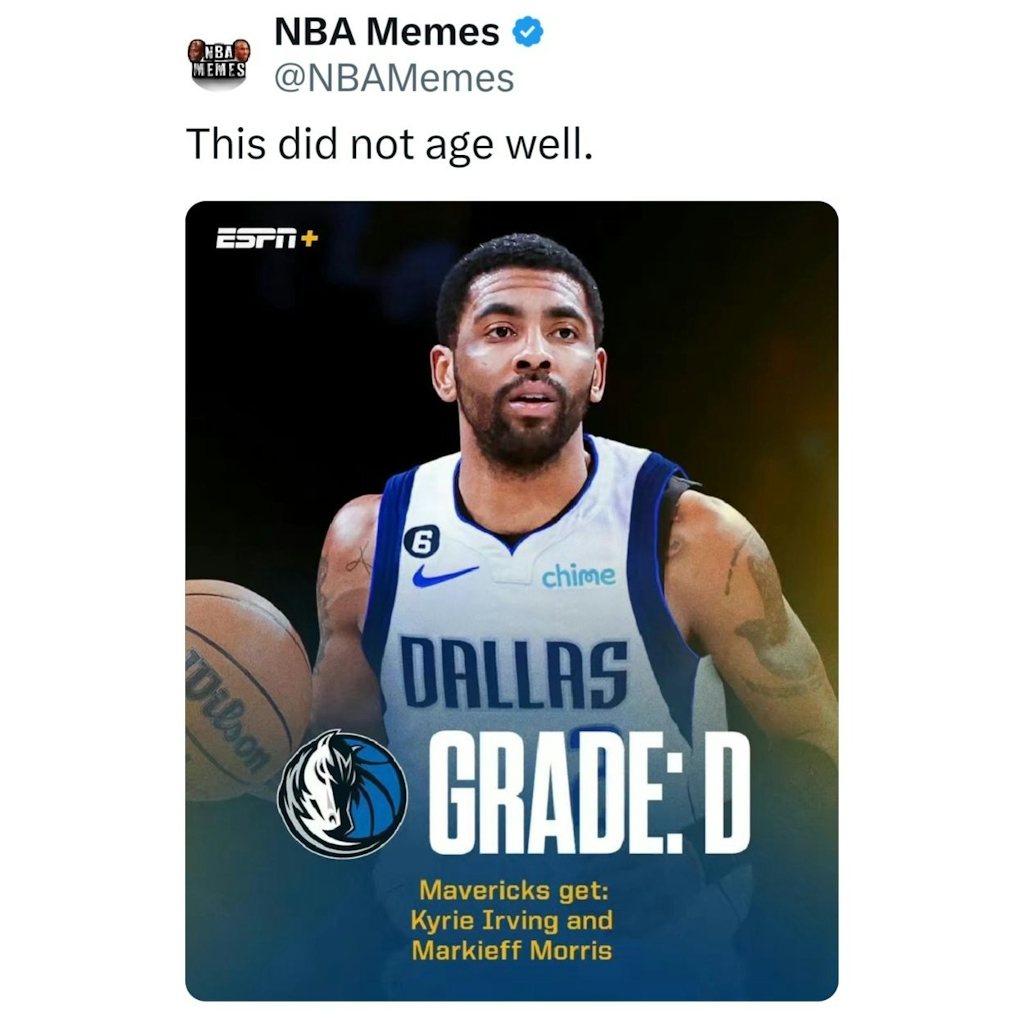 The Luka-Kyrie duo is going off atm 🔥

#Mavs #Kyrie #KyrieIrving #nbamemes