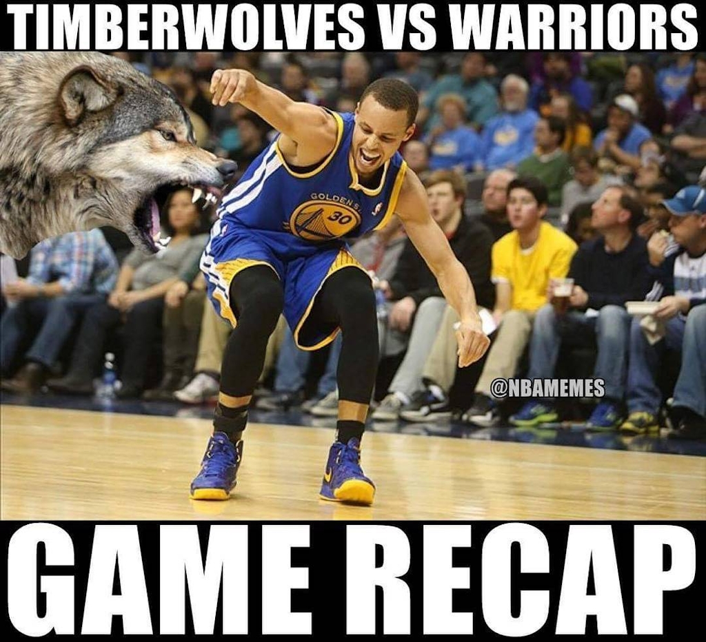 In a nutshell. #WarriorsNation #TimberwolvesNation