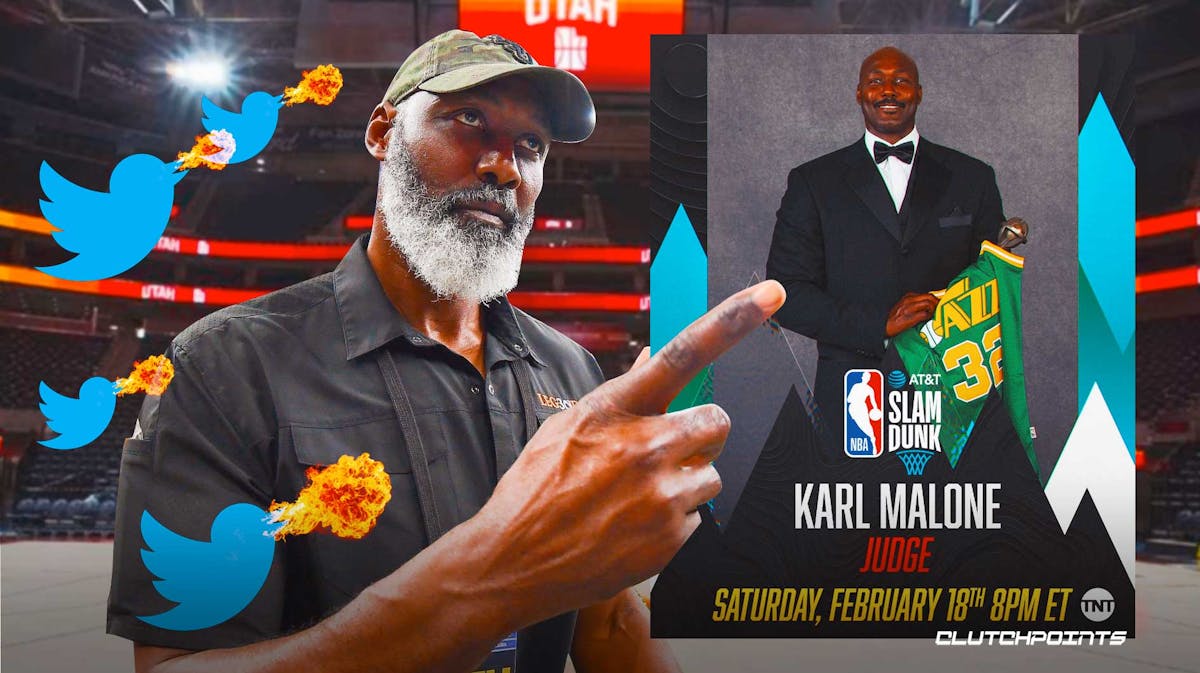 Karl Malone Jazz NBA All-Star Weekend Dunk Contest judge
