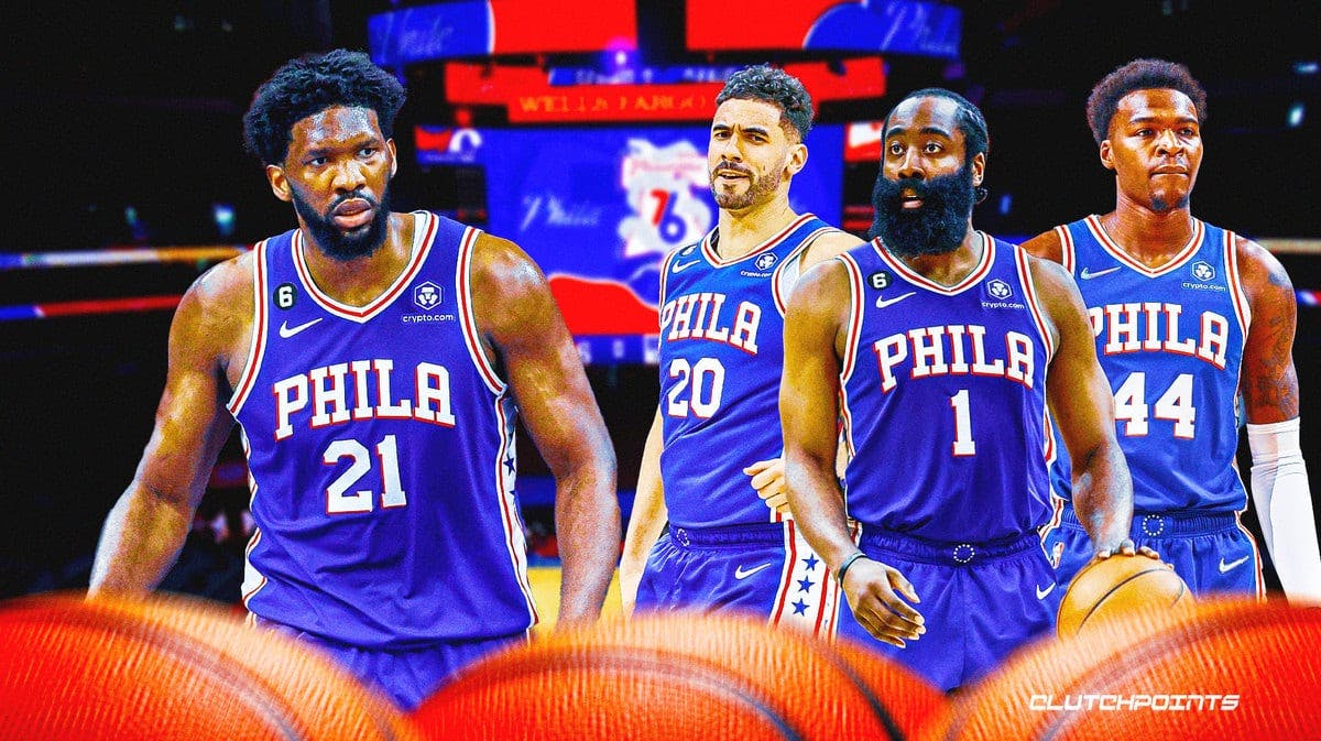 Sixers, Joel Embiid, Georges Niang, James Harden, Paul Reed