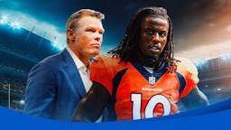 Indianapolis Colts GM Chris Ballard and Denver Broncos wideout Jerry Jeudy