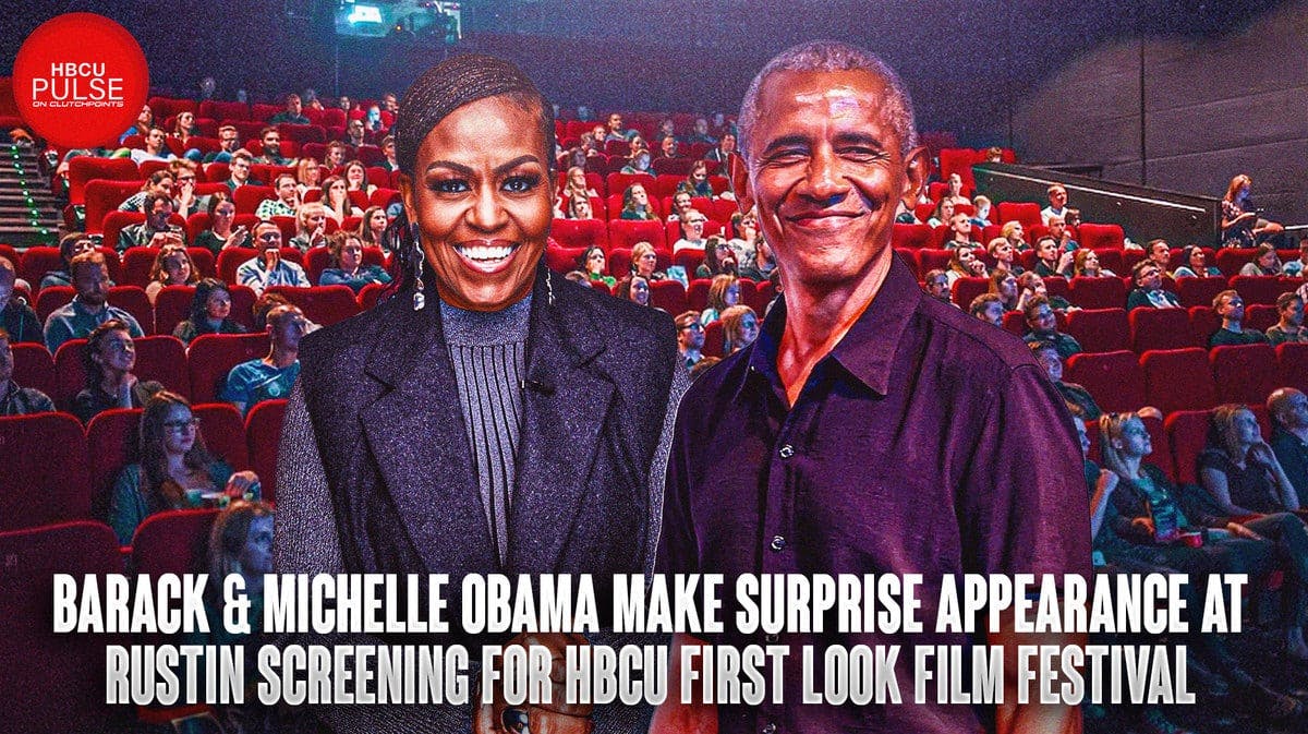 President Barack Obama and Michelle Obama made a surprise appearance at the Rustin screening at the HBCU First Look Film Festival