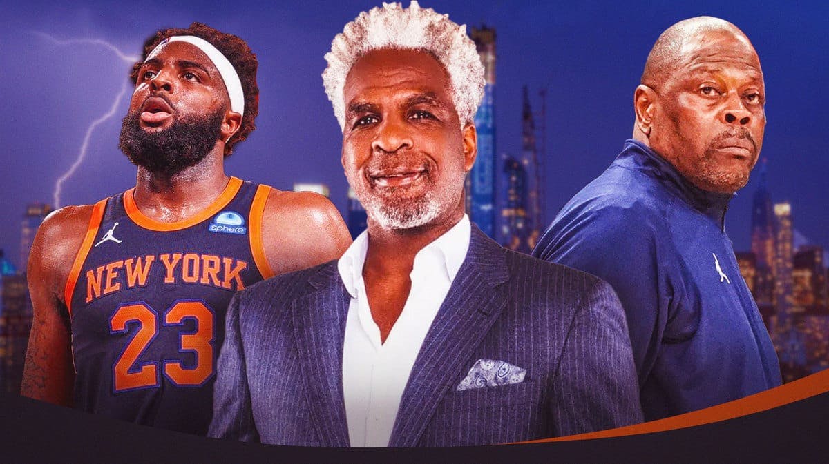 Patrick Ewing, Charles Oakley and Mitchell Robinson