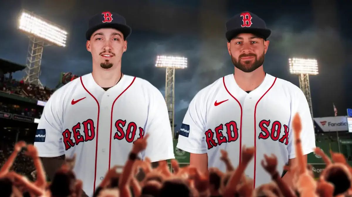 FIRST image: Blake Snell in a Red Sox uniform. Lucas Giolito in a Red Sox uniform.