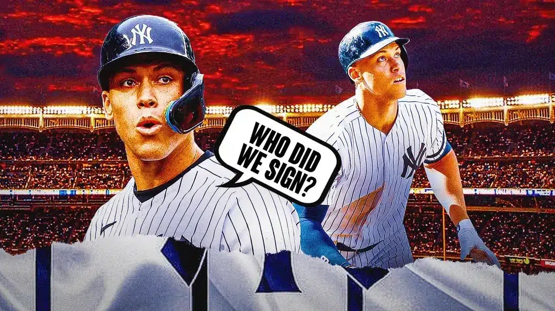 Yankees' Aaron Judge saying the following: Who did we sign?
