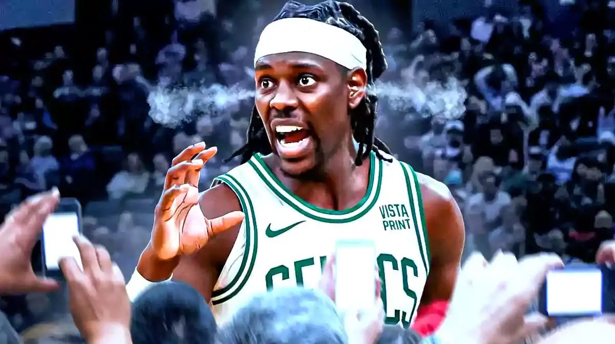 Boston Celtics star Jrue Holiday upset in front of the TD Garden.