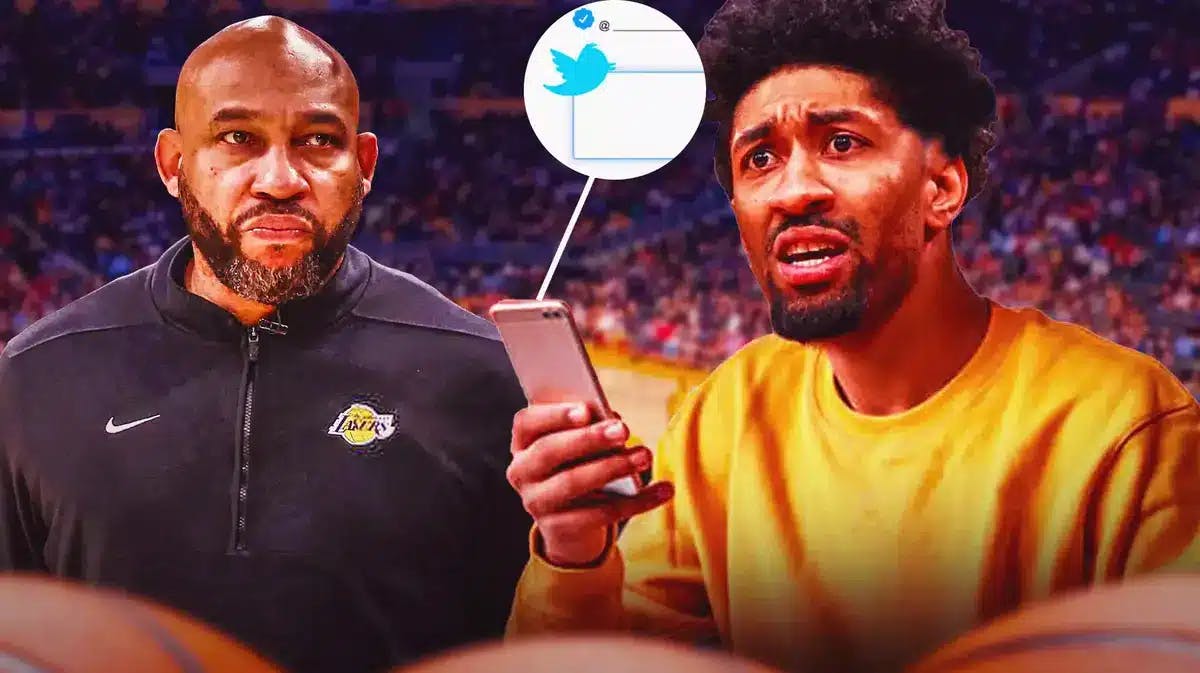 Lakers coach Darvin Ham and Christian Wood tweeting
