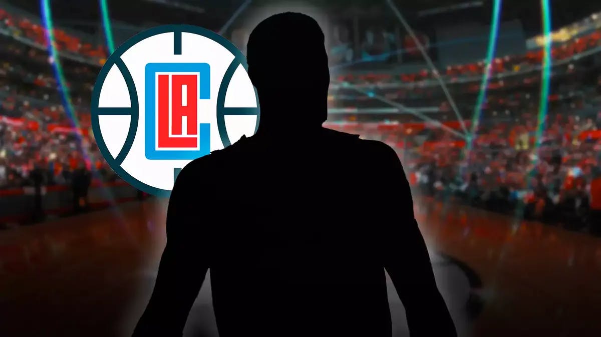 Kawhi Leonard, Paul George, and Mason Plumlee hiding behind a shadow of a Clippers player ahead of the NBA trade deadline