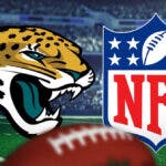 The Jacksonville Jaguars logo on one side, the NFL logo on the other side