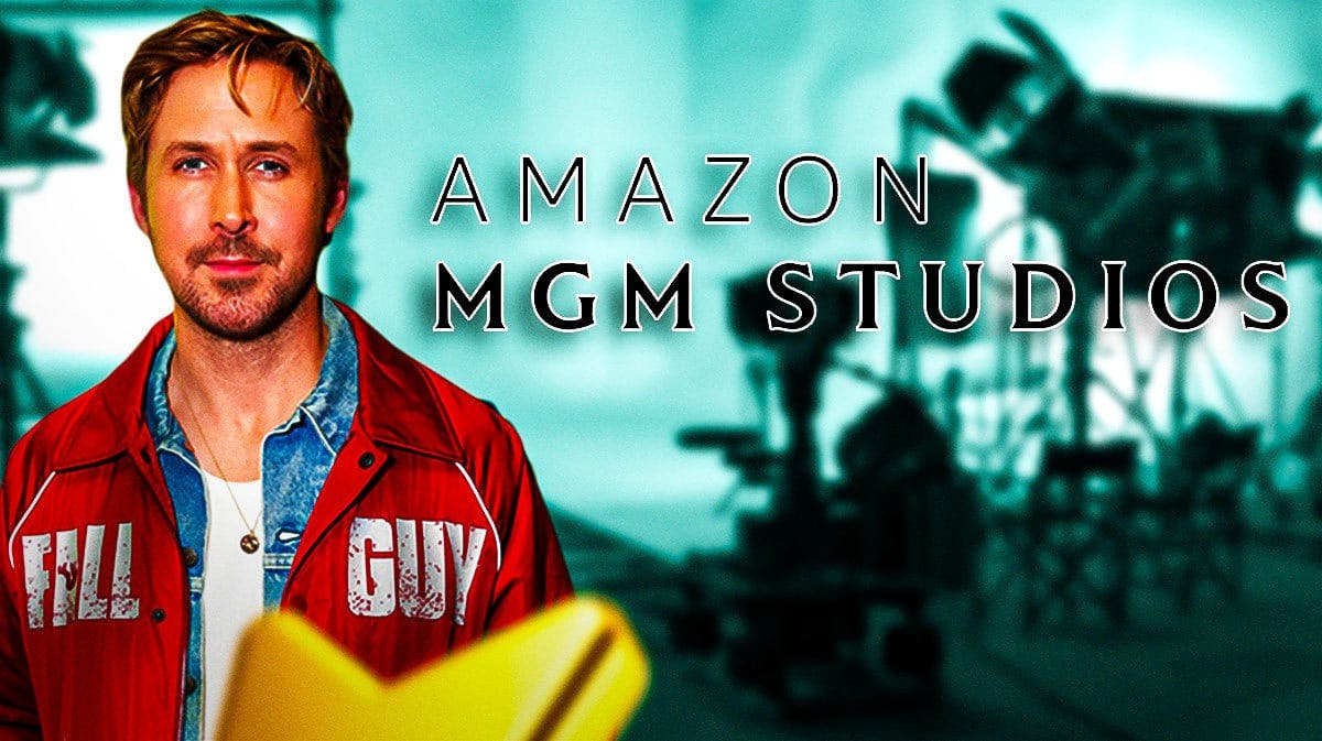 General Admission founder Ryan Gosling and the Amazon MGM Studios logo with movie set background.