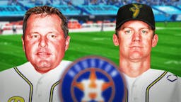Former Astros' pitchers Roger Clemens and Roy Oswalt in Savannah Bananas uniforms