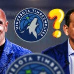 Timberwolves logo next to Marc Lore and Alex Rodriguez