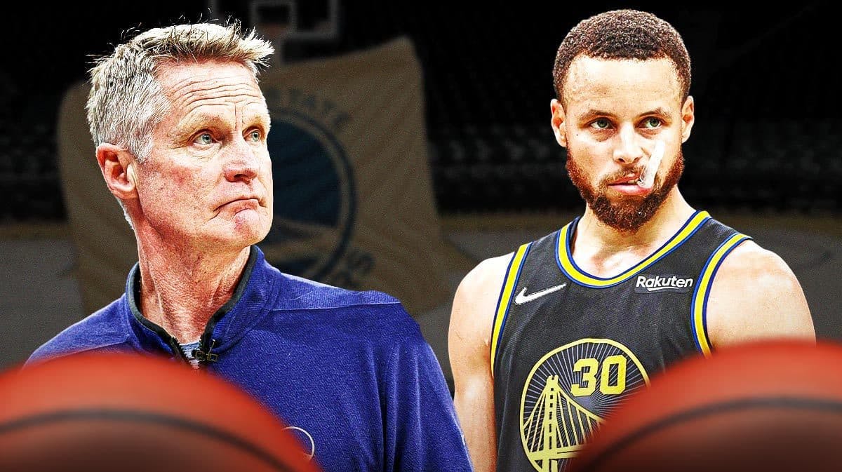Warriors guard Steph Curry and Steve Kerr
