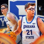 Indiana State basketball's Robbie Avila looks at crowd after transfer portal move