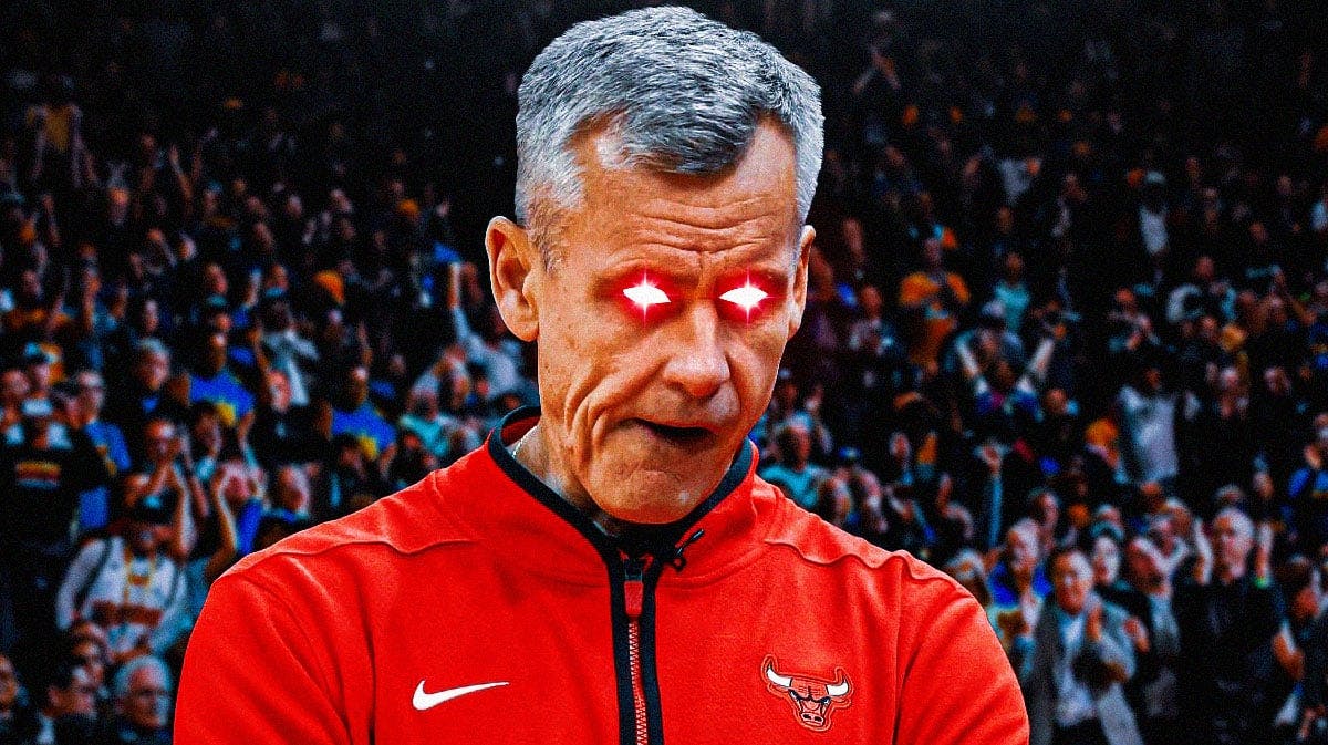 Billy Donovan (Bulls head coach) with laser eyes