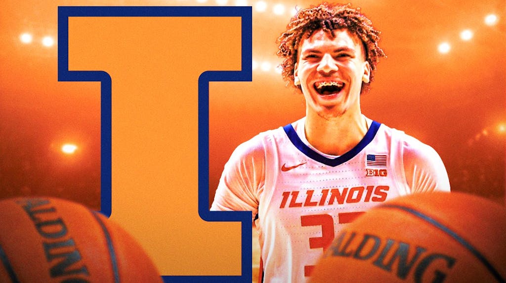 Illinois basketball's Coleman Hawkins stands looks at Big 10, March Madness, transfer portal fans