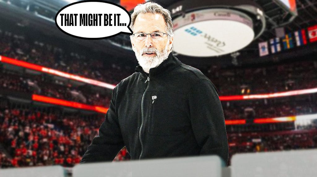Flyers coach John Tortorella waiving the white flag on the Stanley Cup Playoffs.