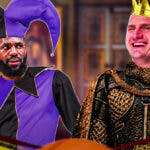 Lakers' LeBron James being laughed at by Nuggets' Nikola Jokic