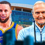 Golden State Warriors Guard Stephen Curry with former executive Jerry West