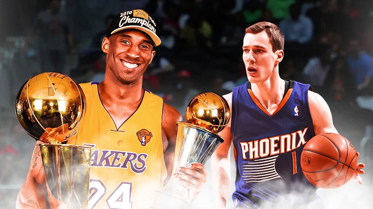 Lakers Kobe Bryant and Suns Goran Dragic amid 2010 NBA Playoffs clash