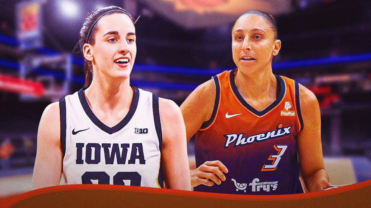 WNBA, Mercury star Diana Taurasi stands next to soon-to-be fever guard Caitlin Clark